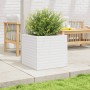 Jardinera de madera maciza de pino blanca 50x50x46 cm en Macetas y jardineras | Comprar online en Foru.es