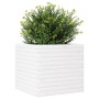 Jardinera de madera maciza de pino blanca 50x50x46 cm en Macetas y jardineras | Comprar online en Foru.es