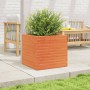 Jardinera exterior madera maciza pino marrón cera 50x50x46 cm en Macetas y jardineras | Comprar online en Foru.es