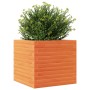 Jardinera exterior madera maciza pino marrón cera 50x50x46 cm en Macetas y jardineras | Comprar online en Foru.es