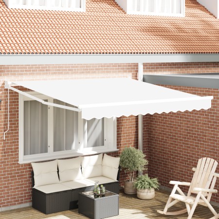 Toldo Retráctil Manual  Blanco 350x250 cm, Tela de Repuesto para Toldo  para Estructura de 3.5x2.5 m Blanco | Foro24.es | Tu tienda online para hogar, jardín y más Foro24.es