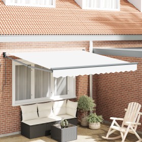 Comprar Toldo retráctil manual Blanco 350x250 cm
