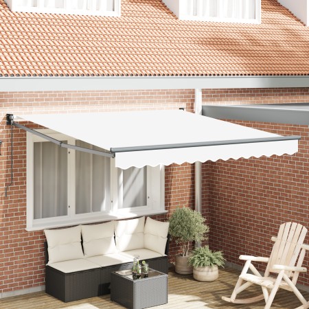 Toldo retráctil manual  Blanco 350x250 cm, Tela de repuesto para toldo  para marco de 3.5x2.5 m Blanco | Foro24.es | Tu tienda online para hogar, jardín y más Foro24.es