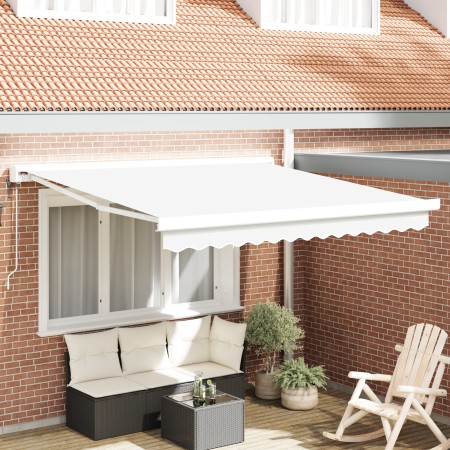 Toldo Retráctil Automático Blanco 350x250 cm,  Tela de Repuesto para Toldo de 3.5x2.5 m Marco Blanco | Foro24.es | Tu tienda online para hogar, jardín y más Foro24.es