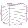 Jardinera de madera maciza Douglas 50x50x46 cm en Macetas y jardineras | Comprar online en Foru.es