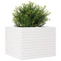 Jardinera de madera maciza de pino blanca 60x60x46 cm en Macetas y jardineras | Comprar online en Foru.es