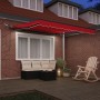 Toldo Retráctil Automático  con LED Rojo 350x250 cm, Tela de Reemplazo para Toldo  para Marco de 3.5x2.5 m Rojo | Foro24.es | Tu tienda online para hogar, jardín y más Foro24.es