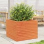 Jardinera de madera maciza de pino marrón cera 60x60x46 cm en Macetas y jardineras | Comprar online en Foru.es
