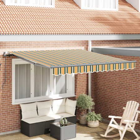 Toldo Manual Retráctil Verde y Amarillo 350x250 cm,  Tela de Reemplazo para Toldo de 3.5x2.5 m Marco Verde y Amarillo | Foro24.es | Tu tienda online para hogar, jardín y más Foro24.es
