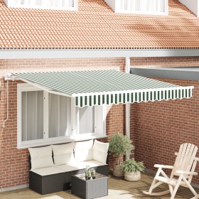 Comprar Toldo Retráctil Automático Verde y Blanco