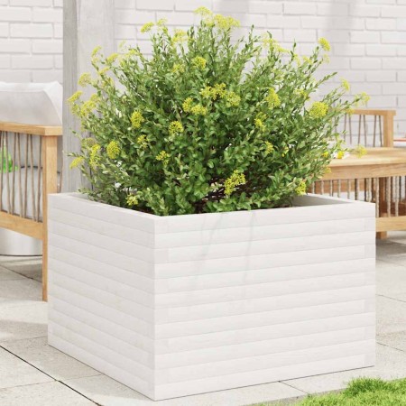 Jardinera madera maciza de pino blanco 70x70x46 cm en Macetas y jardineras | Comprar online en Foru.es