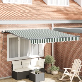 Comprar Toldo Retráctil Automático Verde y Blanco