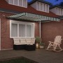 Toldo Retráctil Automático  con LED Verde y Blanco 350x250 cm, Tela de Reemplazo para Toldo  de 3.5x2.5 m Marco Verde y Blanco | Foro24.es | Tu tienda online para hogar, jardín y más Foro24.es