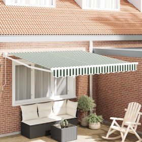 Comprar Toldo Manual Retráctil Verde y Blanco