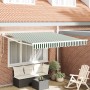 Toldo Manual Retráctil  Verde y Blanco 350x250 cm, Tela de Reemplazo para Toldo  3.5x2.5 m Verde y Blanco | Foro24.es | Tu tienda online para hogar, jardín y más Foro24.es