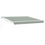 Toldo Manual Retráctil  Verde y Blanco 350x250 cm, Tela de Reemplazo para Toldo  3.5x2.5 m Verde y Blanco | Foro24.es | Tu tienda online para hogar, jardín y más Foro24.es