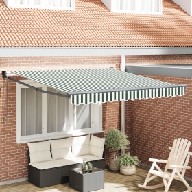 Comprar Toldo Retráctil Automático Verde y Blanco