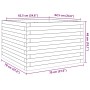 Jardinera madera maciza de pino blanco 70x70x46 cm en Macetas y jardineras | Comprar online en Foru.es
