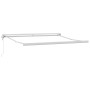 Toldo Retráctil Automático Verde y Blanco 350x250 cm, Tela de Repuesto para Toldo de 3.5x2.5 m Estructura Verde y Blanca de ,...