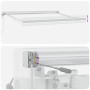 Toldo Retráctil Automático Verde y Blanco 350x250 cm, Tela de Repuesto para Toldo de 3.5x2.5 m Estructura Verde y Blanca de ,...