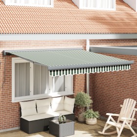Comprar Toldo Retráctil Manual Verde y Blanco