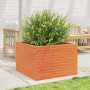 Jardinera de madera maciza de pino marrón cera 70x70x46 cm en Macetas y jardineras | Comprar online en Foru.es