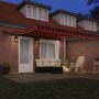 Toldo retráctil manual con LED Naranja y Marrón 400x300 cm | Foro24.es | Tu tienda online para hogar, jardín y más Foro24.es