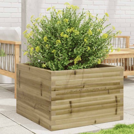 Jardinera de madera de pino impregnada 70x70x46 cm en Macetas y jardineras | Comprar online en Foru.es