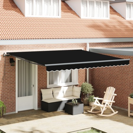 Toldo Manual Retráctil  Negro 400x300 cm, Tela de Reemplazo para Toldo  para Estructura de 4x3 m Negra | Foro24.es | Tu tienda online para hogar, jardín y más Foro24.es