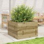 Jardinera de madera de pino impregnada 70x70x46 cm en Macetas y jardineras | Comprar online en Foru.es