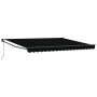 Toldo Retráctil Automático Negro 400x300 cm, Tela de Reemplazo para Toldo de 4x3 m Marco Negro de , Toldos - Ref: Foro24-3330...
