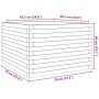 Jardinera de madera de pino impregnada 70x70x46 cm en Macetas y jardineras | Comprar online en Foru.es