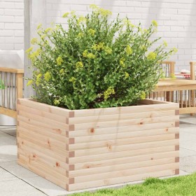 Jardinera de madera maciza de pino 80x80x46 cm en Macetas y jardineras | Comprar online en Foru.es