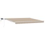 Toldo retráctil manual  con LED Beige 400x300 cm, Tejido de reemplazo para toldo  de 4x3 m Beige | Foro24.es | Tu tienda online para hogar, jardín y más Foro24.es