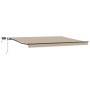 Toldo Retráctil Manual de  con LED Beige 400x300 cm, Tela de reemplazo para toldo  de 4x3 m Beige | Foro24.es | Tu tienda online para hogar, jardín y más Foro24.es