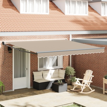 Toldo Retráctil Automático Beige 400x300 cm, Tela de Reemplazo para Toldo  para Marco de 4x3 m Beige | Foro24.es | Tu tienda online para hogar, jardín y más Foro24.es