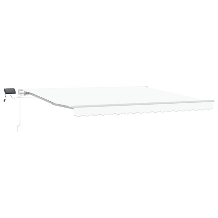 Toldo Retráctil Manual con LED Blanco 400x300 cm,  Tela de Reemplazo para Toldo de 4x3 m Blanco | Foro24.es | Tu tienda online para hogar, jardín y más Foro24.es