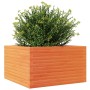Jardinera madera maciza de pino marrón cera 80x80x46 cm en Macetas y jardineras | Comprar online en Foru.es