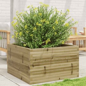 Jardinera de madera de pino impregnada 80x80x46 cm en Macetas y jardineras | Comprar online en Foru.es