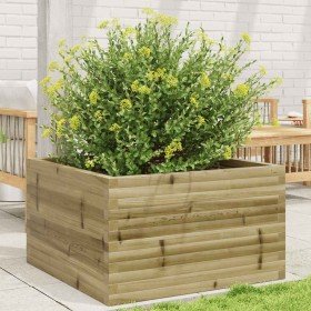 Jardinera de madera de pino impregnada 80x80x46 cm en Macetas y jardineras | Comprar online en Foru.es