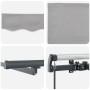 Toldo Retráctil Manual con LED Gris Claro 400x300 cm,  Tela de Repuesto para Toldo de 4x3 m Marco Gris Claro | Foro24.es | Tu tienda online para hogar, jardín y más Foro24.es