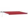 Toldo Manual Retráctil con LED Rojo 400x300 cm,  Tela de Repuesto para Toldo de 4x3 m Rojo | Foro24.es | Tu tienda online para hogar, jardín y más Foro24.es