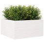Jardinera de madera maciza de pino blanca 90x90x46 cm en Macetas y jardineras | Comprar online en Foru.es
