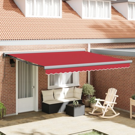 Toldo Retráctil Automático Rojo 400x300 cm,  Tela de Reemplazo para Toldo de 4x3 m Rojo | Foro24.es | Tu tienda online para hogar, jardín y más Foro24.es