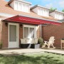 Toldo Retráctil Automático Rojo 400x300 cm,  Tela de Reemplazo para Toldo de 4x3 m Rojo | Foro24.es | Tu tienda online para hogar, jardín y más Foro24.es