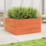 Jardinera de madera maciza pino marrón cera 90x90x46 cm en Macetas y jardineras | Comprar online en Foru.es