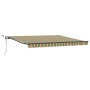 Toldo retráctil automático  con LED verde y amarillo 400x300 cm, Tela de repuesto para el toldo  de marco 4x3 m verde y amarillo | Foro24.es | Tu tienda online para hogar, jardín y más Foro24.es