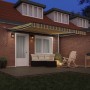Toldo retráctil automático  con LED verde y amarillo 400x300 cm, Tela de repuesto para el toldo  de marco 4x3 m verde y amarillo | Foro24.es | Tu tienda online para hogar, jardín y más Foro24.es