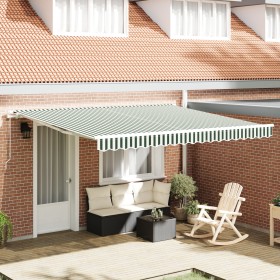 Comprar Toldo Retráctil Manual Verde y Blanco