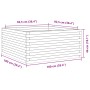Jardinera de madera maciza de pino 100x100x46 cm en Macetas y jardineras | Comprar online en Foru.es